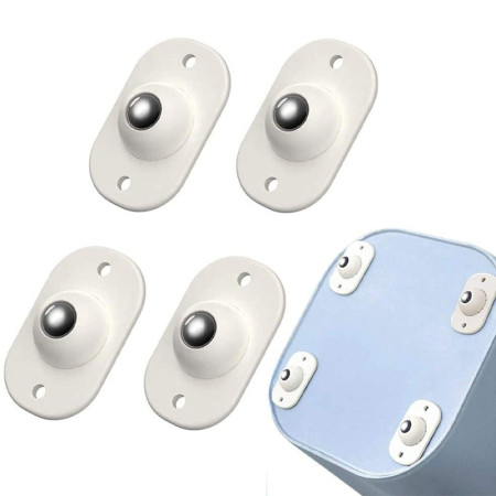 Mini Swivel 360° Rotatable Caster Wheels Self Adhesive Universal Wheels Boxes Small Furniture 4 Pcs