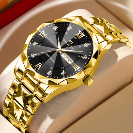 VAVA VOOM Brand Fashion Mens Watch Luxury Top Business Stainless Steel Water Resistant Wristwatches Male Sport Luminous Date Man Clock