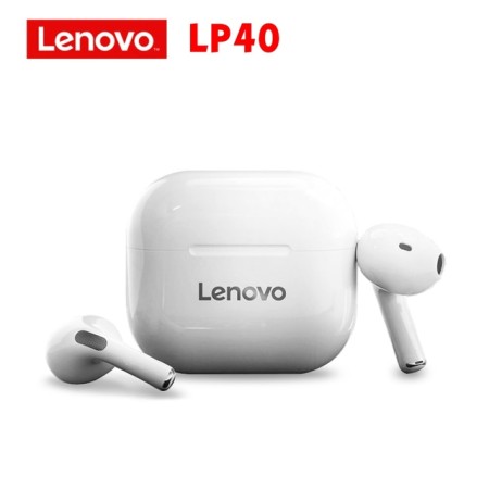 Lenovo LP40 Wireless Bluetooth Earbuds Headphone TWS Long Standby Sports Running Semi-in-ear Earphones