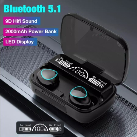 M10 TWS Wireless Earphones Touch Control Bluetooth 5.1  Wireless Headset Waterproof 9D Hifi Quality Earbuds