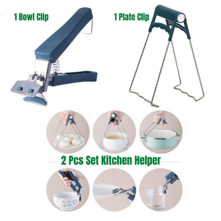 2 pcs Kitchen Tools Set Bowl Clip Anti-scalding Clip Bowl Clip Plate Clip Steamed Dishes Clamp Anti-slip Anti-Scalding Hand Clip Plat
