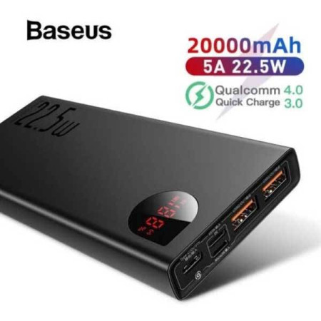 Baseus Adaman Metal Digital Display Quick Charge Power Bank 22.5W 20000mAh