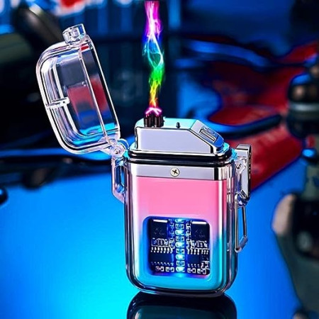 2  IN 1 Rechargeable Flashlights With ARC Lighter